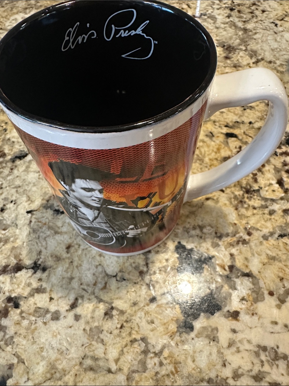 Elvis Presley Signature Black & White Ceramic Coffee Mug